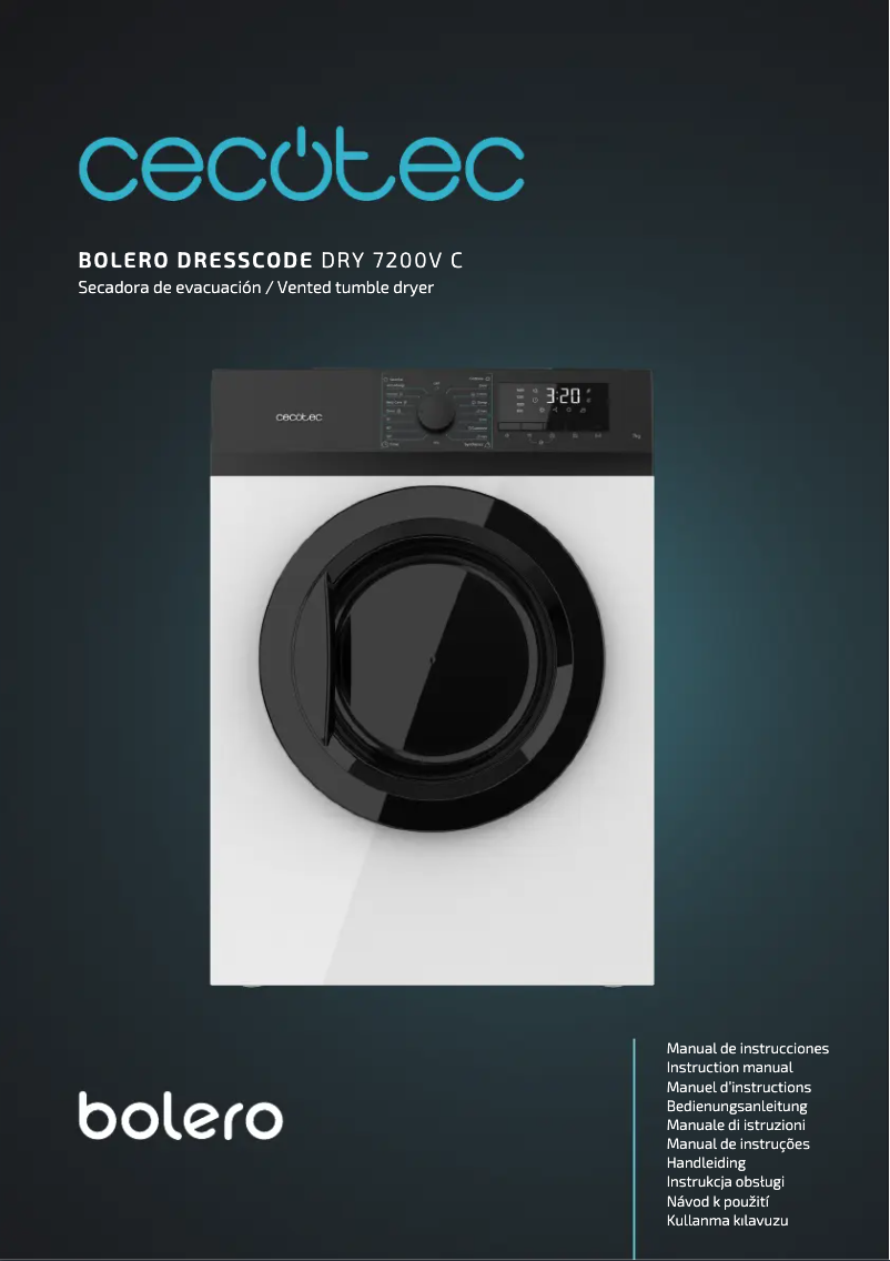 Página 1 del manual Manual de usuario Cecotec Bolero DressCode Dry 7200V C