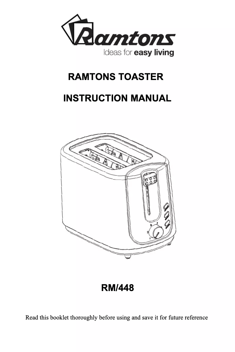 Imagen de la primera página del manual del dispositivo RM/448
