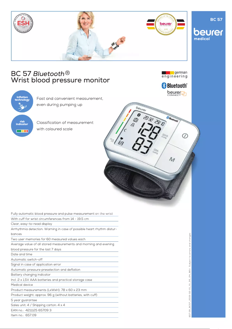Imagen de la primera página del manual del dispositivo BC 57