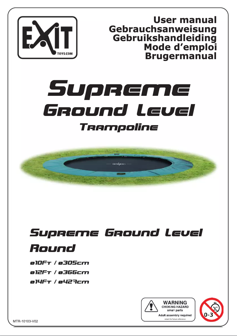 Página nº 1 - Manual de usuario EXIT Supreme Gound Level 305cm