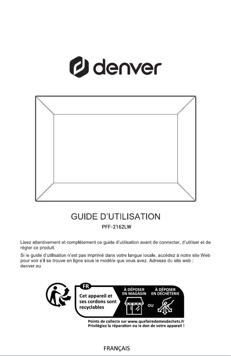 Página 1 del manual Manual de usuario Denver PFF-2162LW