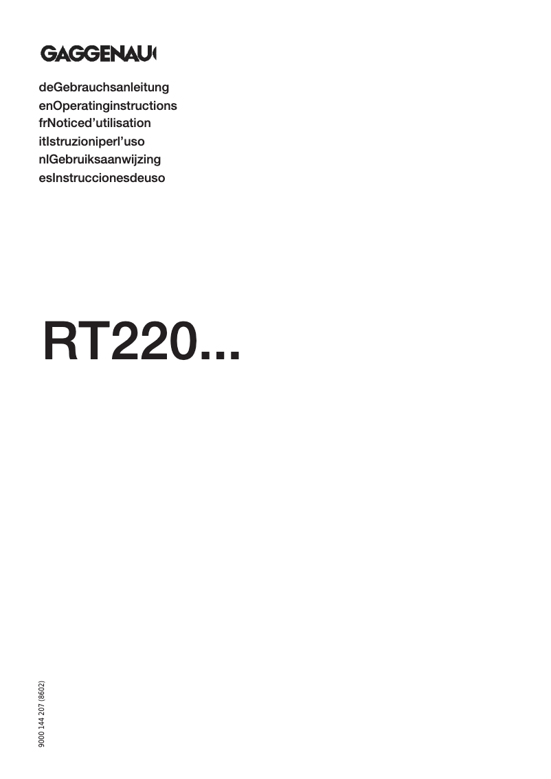 Imagen de la primera página del manual del dispositivo RT220200