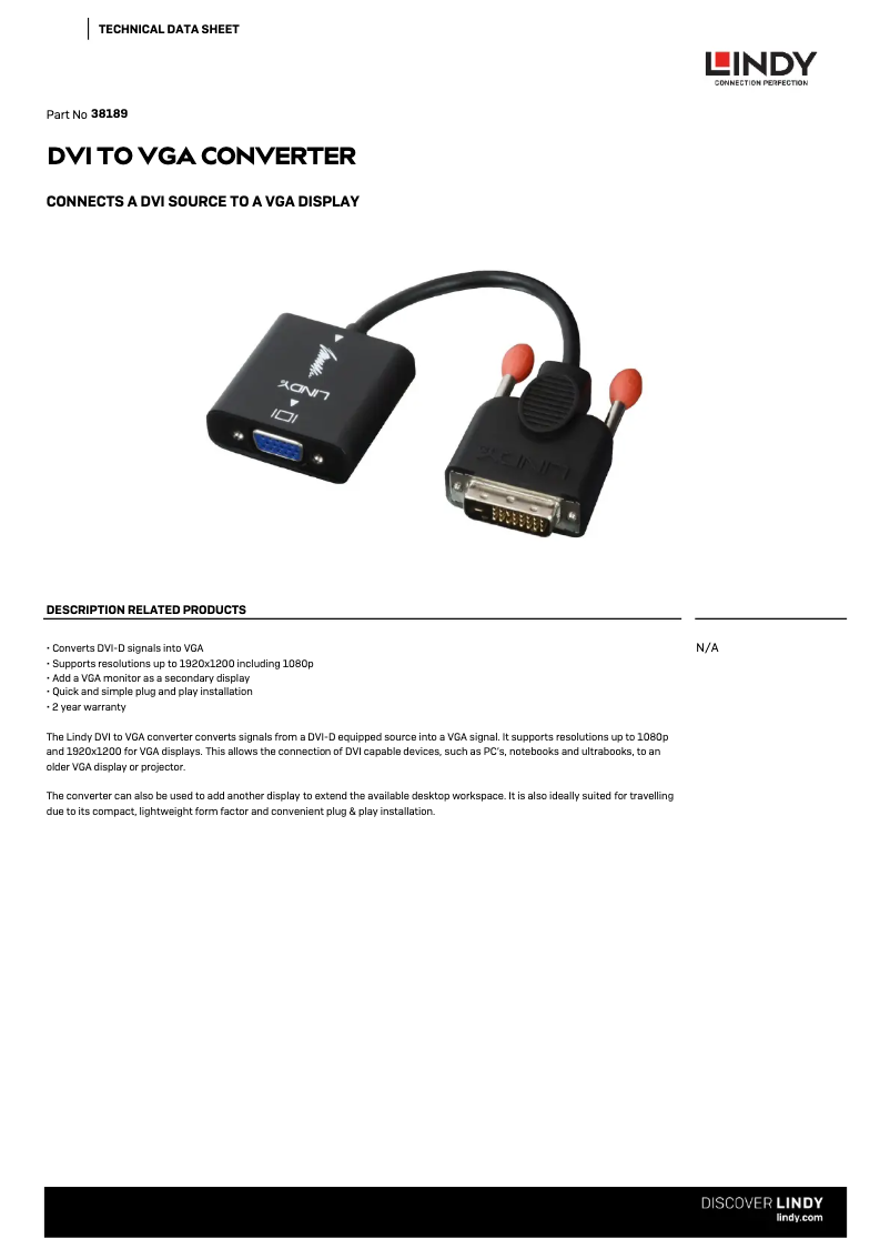 Imagen de la primera página del manual del dispositivo 38189