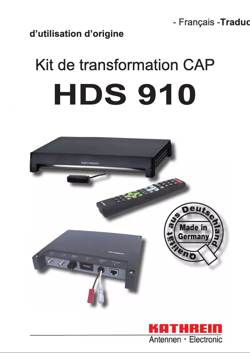 Imagen de la primera página del manual del dispositivo CAP-ombouwset HH