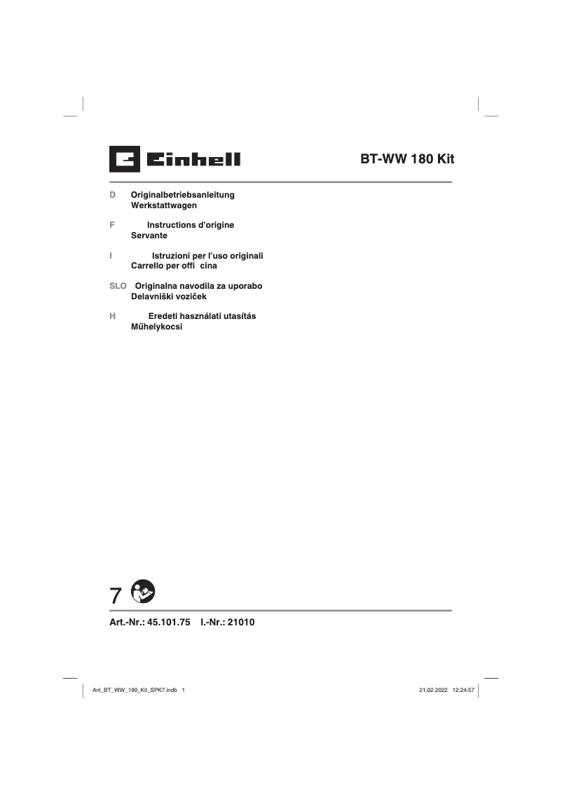 Imagen de la primera página del manual del dispositivo BT-WW 180 Kit