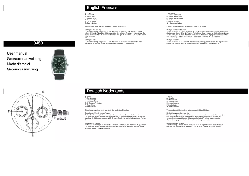 Imagen de la primera página del manual del dispositivo 9450