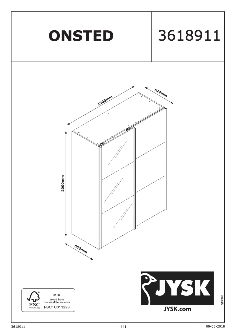 Imagen de la primera página del manual del dispositivo Onsted (151x201x64)