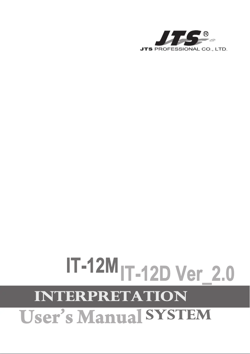 Página 1 del manual Manual de usuario Monacor IT-12D