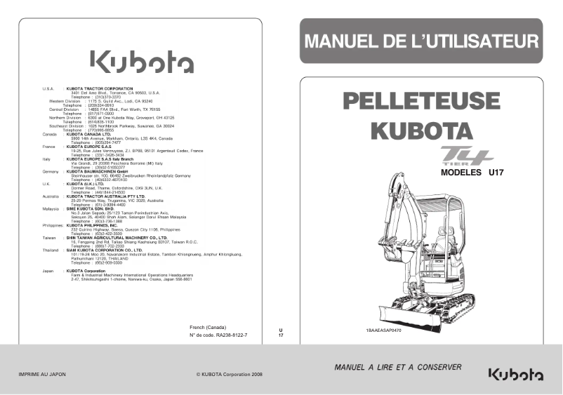 Imagen de la primera página del manual del dispositivo U17