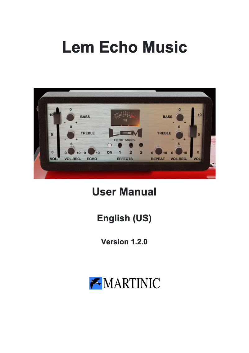 Página 1 del manual Manual de usuario MARTINIC Lem Echo Music