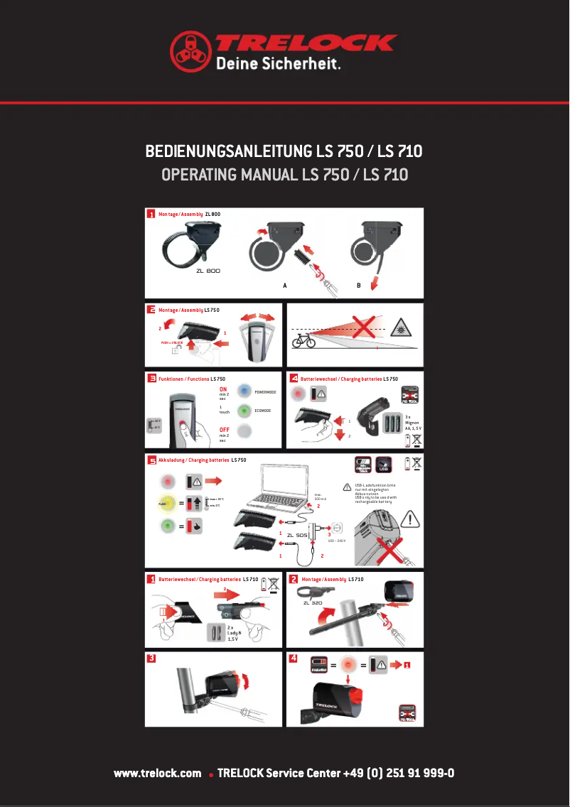 Imagen de la primera página del manual del dispositivo LS 750