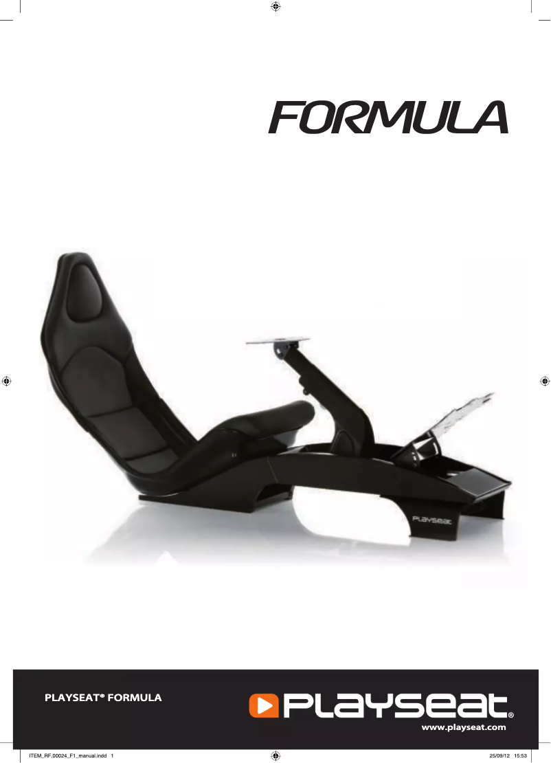 Página 1 del manual Manual de usuario Playseat Formula