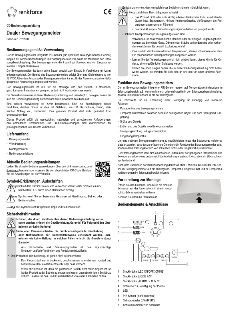 Página nº 1 - Manual de usuario Renkforce 751560