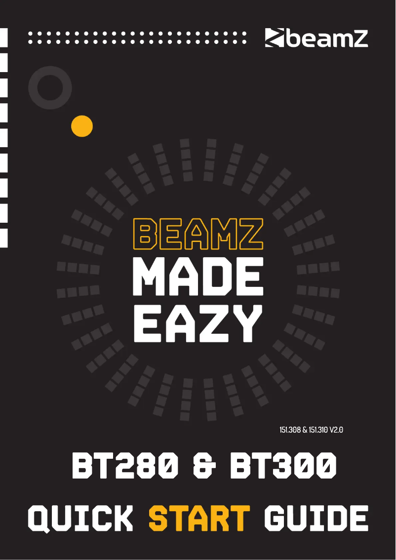 Página nº 1 - Guía de inicio rápido BeamZ BT300 FlatPAR 151.310