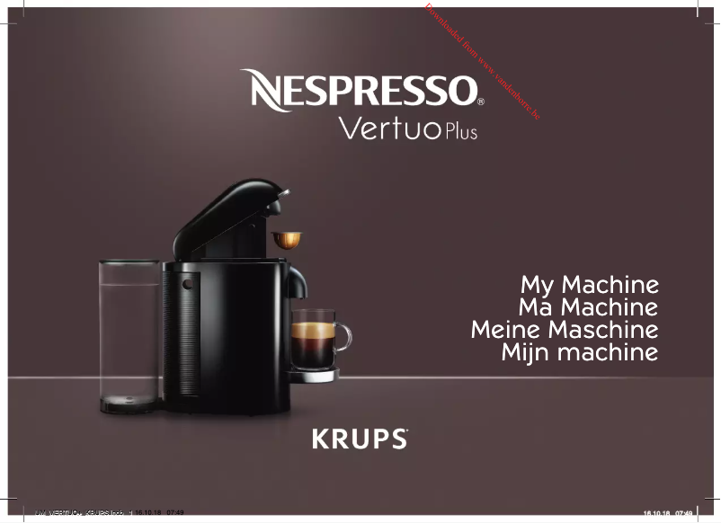 Página 1 del manual Ficha técnica Krups Nespresso Vertuo Plus XN900E
