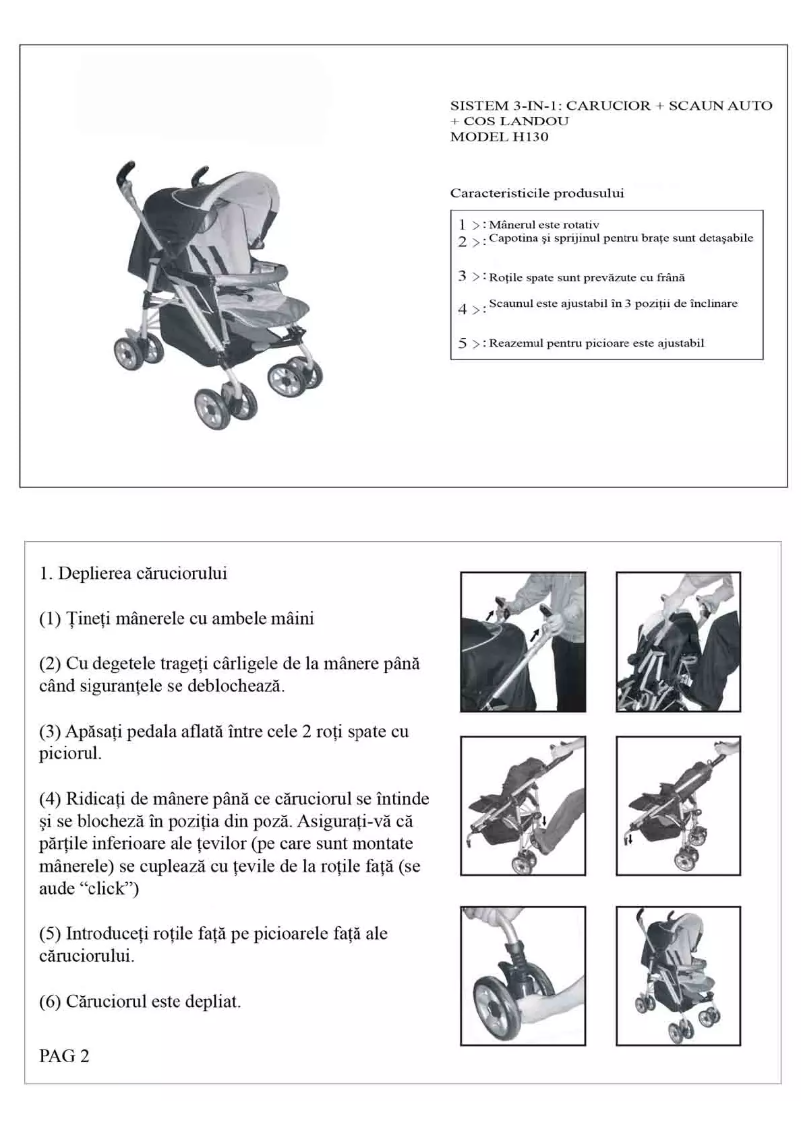 Imagen de la primera página del manual del dispositivo H-130