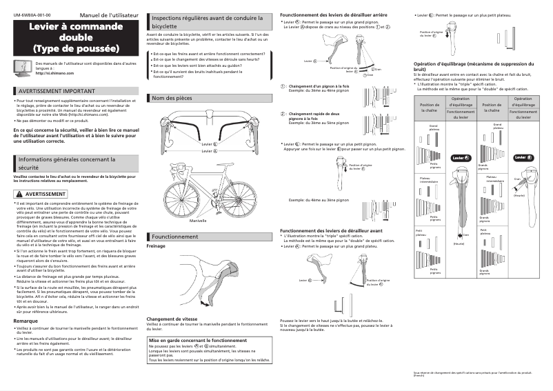 Página 1 del manual Manual de usuario Shimano ST-A070