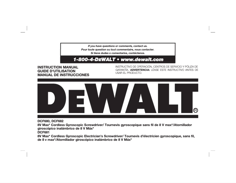 Página nº 1 - Manual de usuario DeWalt DWST83472