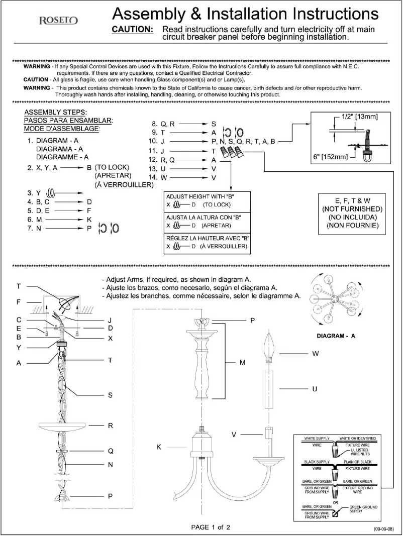 Imagen de la primera página del manual del dispositivo Riley PCH8392ABZ