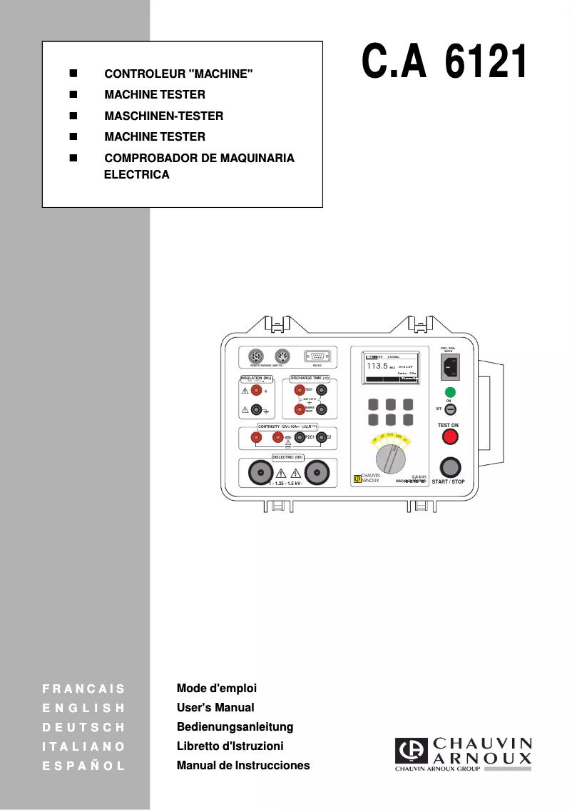 Imagen de la primera página del manual del dispositivo C.A 6121