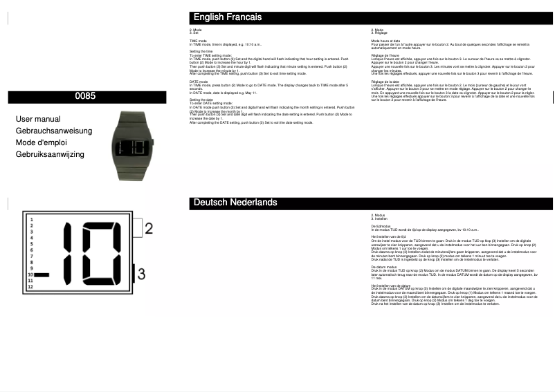 Imagen de la primera página del manual del dispositivo 0085