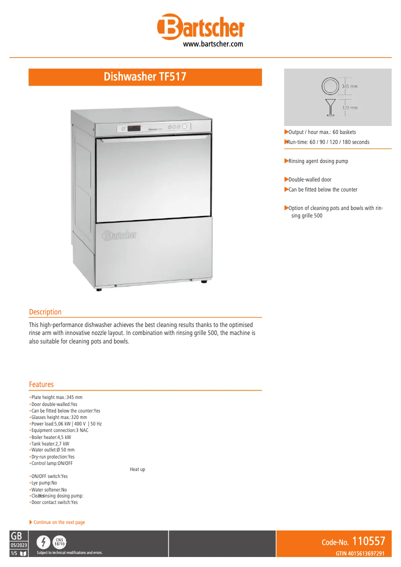 Imagen de la primera página del manual del dispositivo TF517