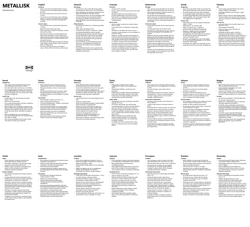 Imagen de la primera página del manual del dispositivo METALLISK 603.602.21