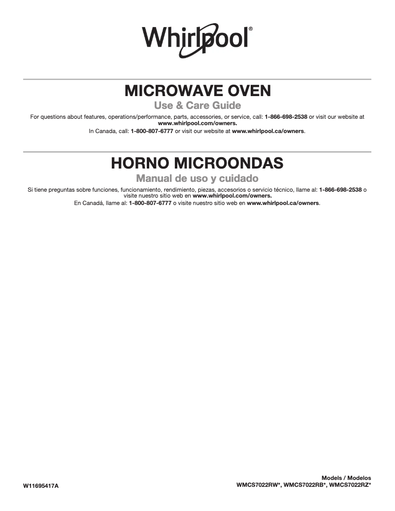 Página 1 del manual Manual de usuario KitchenAid UMCS5022RZ