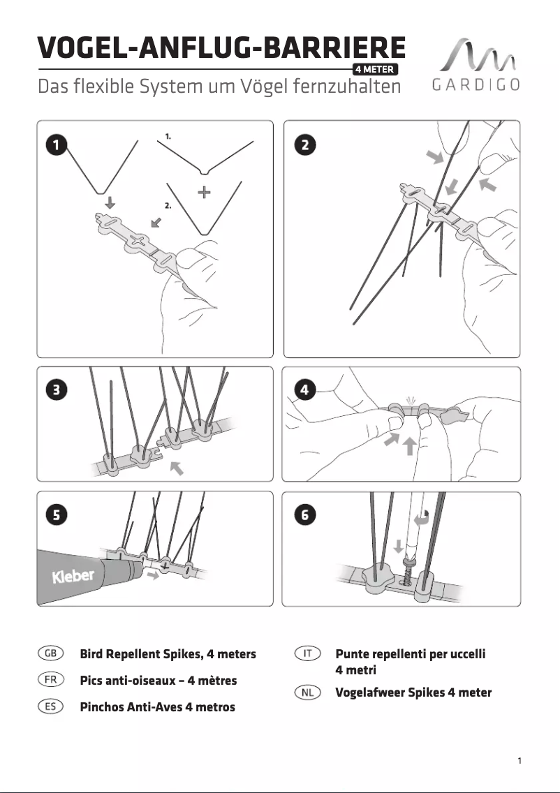 Página 1 del manual Manual de usuario Gardigo 60079