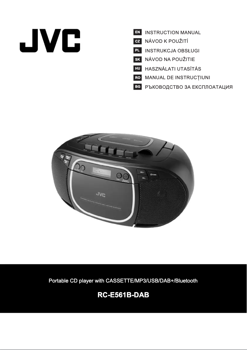 Imagen de la primera página del manual del dispositivo RC-E561B-DAB