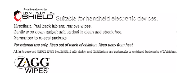 Imagen de la primera página del manual del dispositivo wipes