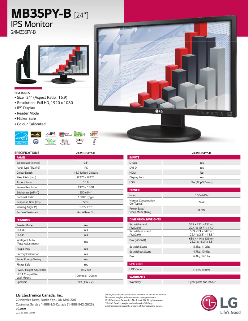 Imagen de la primera página del manual del dispositivo 24MB35PY-B