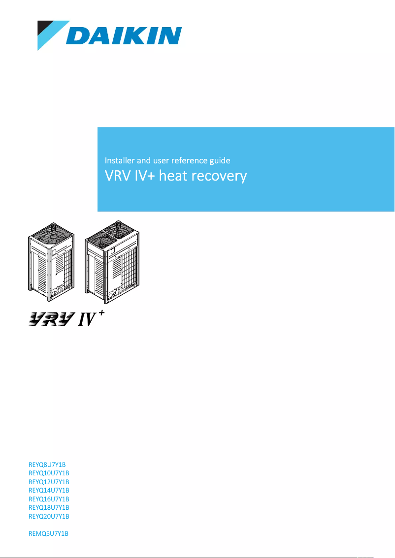 Página nº 1 - Manual de usuario Daikin REYQ24U7Y1B