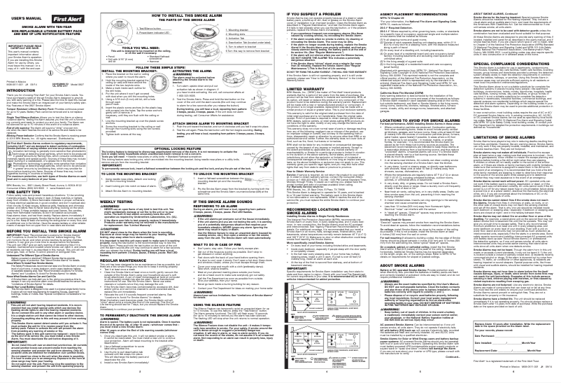 Imagen de la primera página del manual del dispositivo 0827B