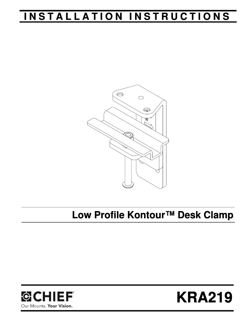 Página 1 del manual Manual de usuario Chief KRA219S