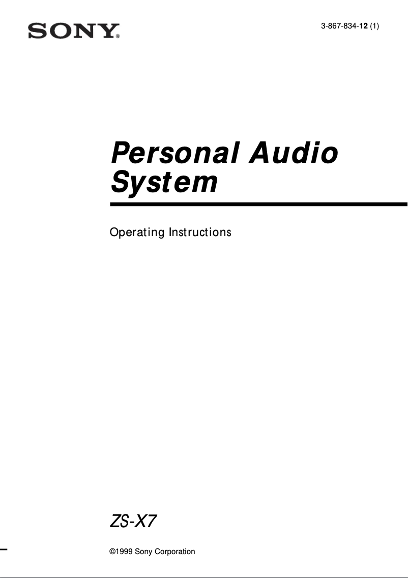 Imagen de la primera página del manual del dispositivo ZS-X7