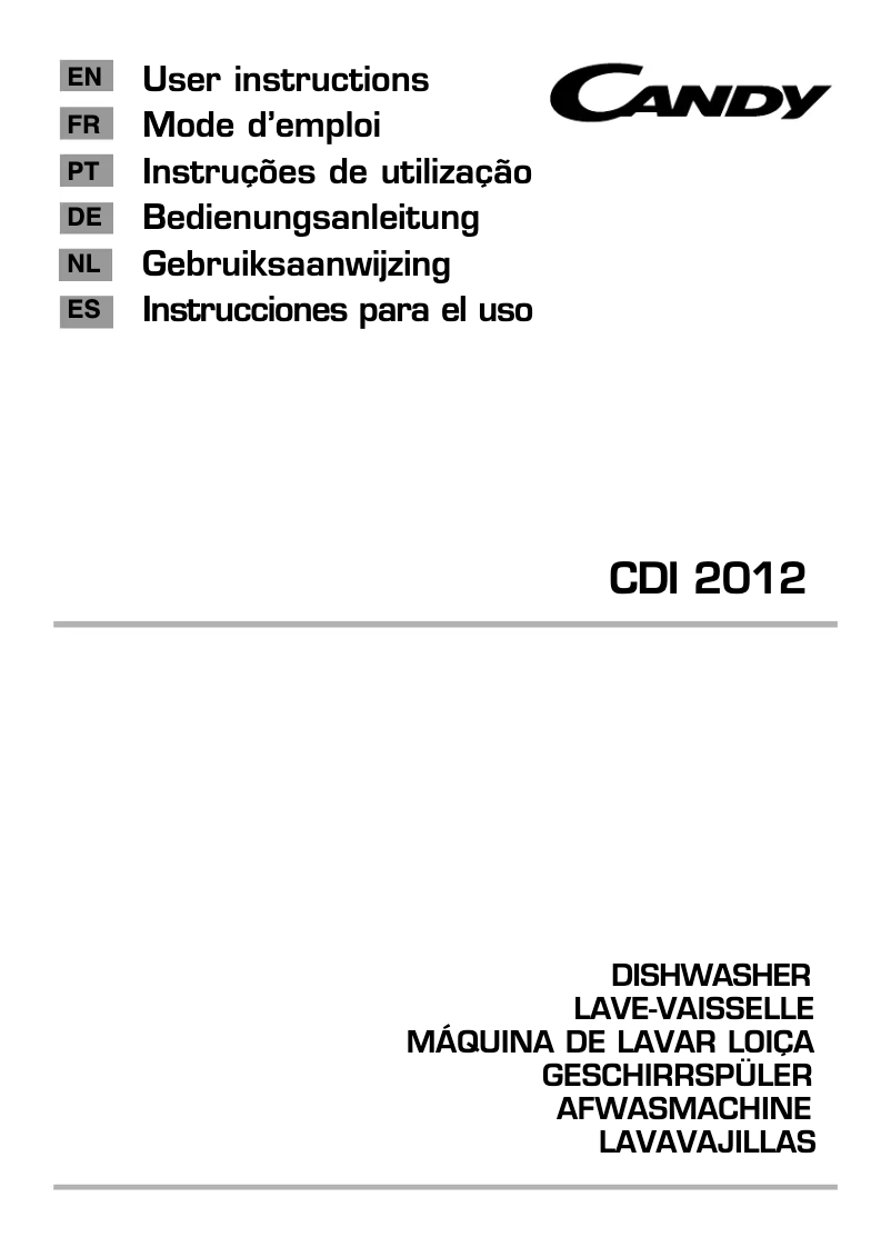 Imagen de la primera página del manual del dispositivo CDI 2012/E-S