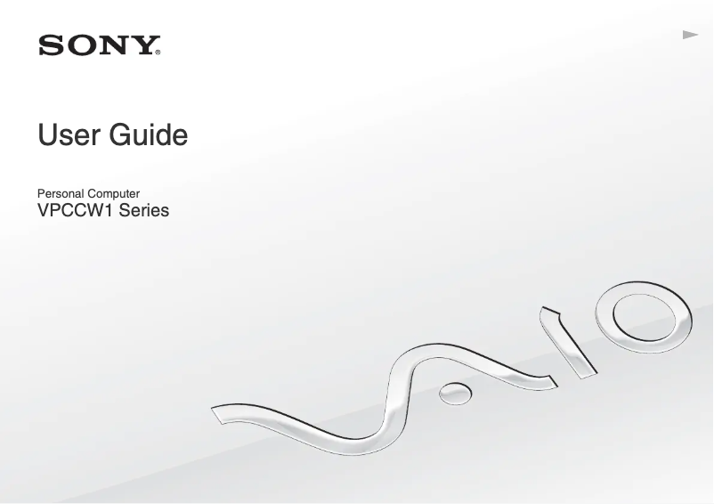 Página 1 del manual Manual de usuario Sony Vaio VPCCW15FX