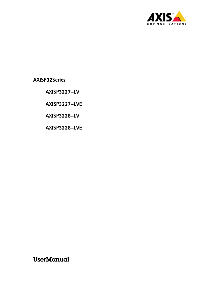 Página 1 del manual Manual de usuario Axis P3227-LV