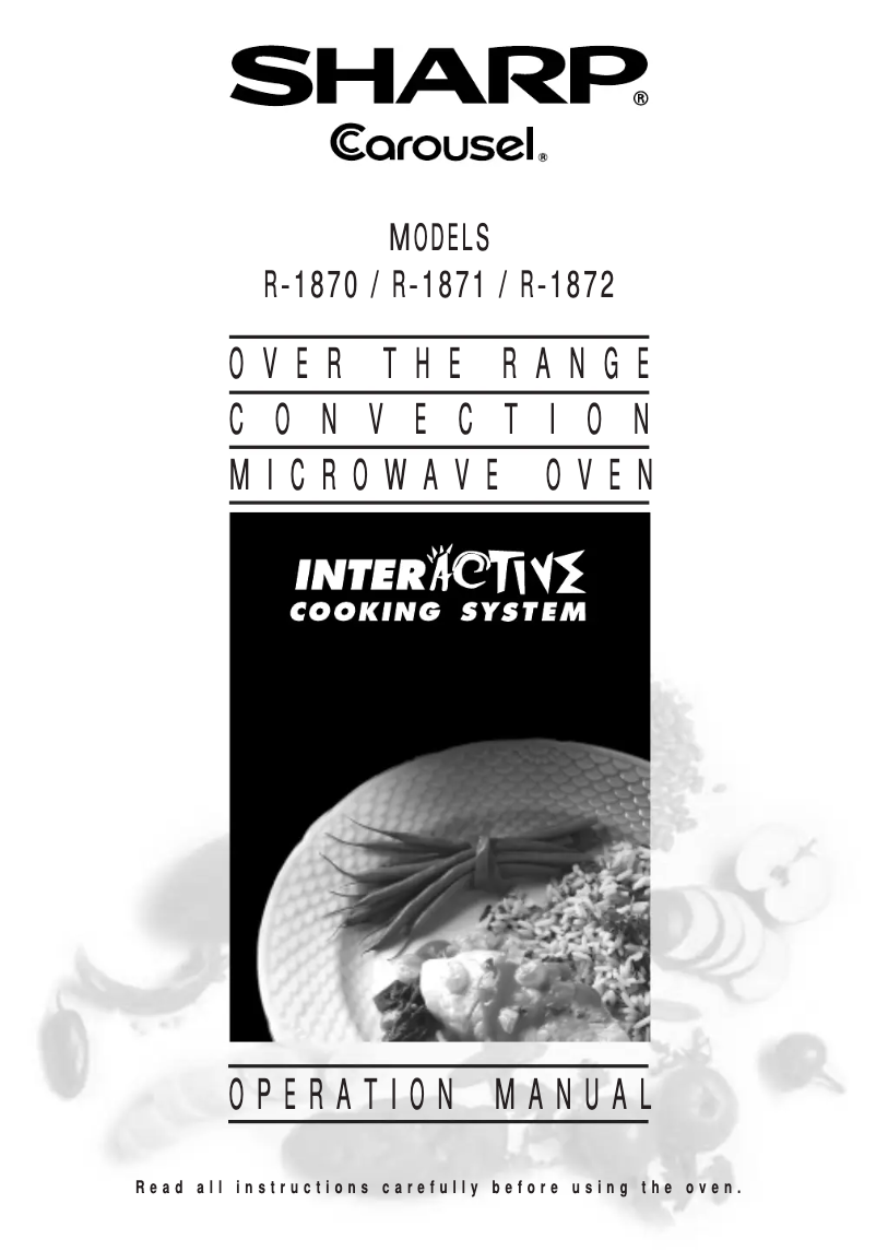 Página 1 del manual Manual de usuario Sharp R-1872