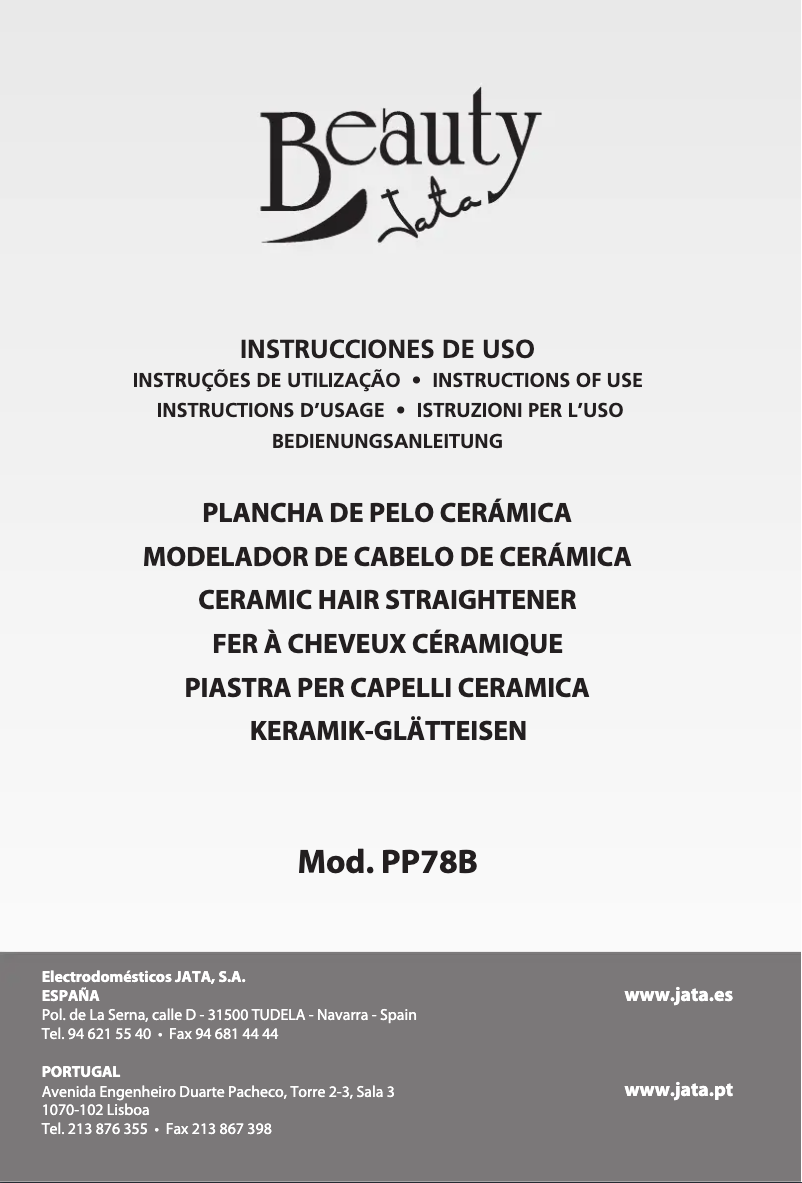 Página nº 1 - Manual de usuario Jata PP78B