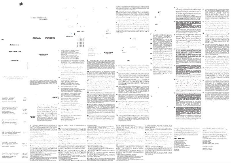 Página 1 del manual Manual de usuario Claber Tempo Logic 8483