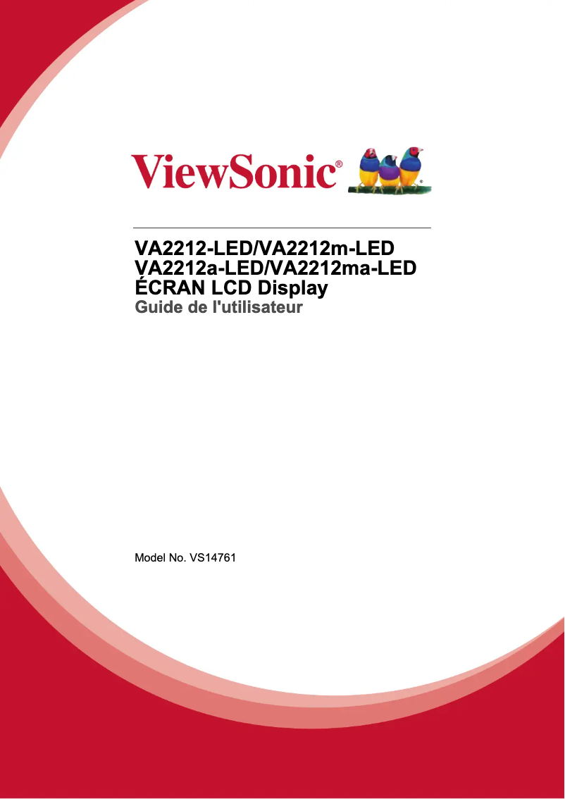 Imagen de la primera página del manual del dispositivo VA2212m-LED