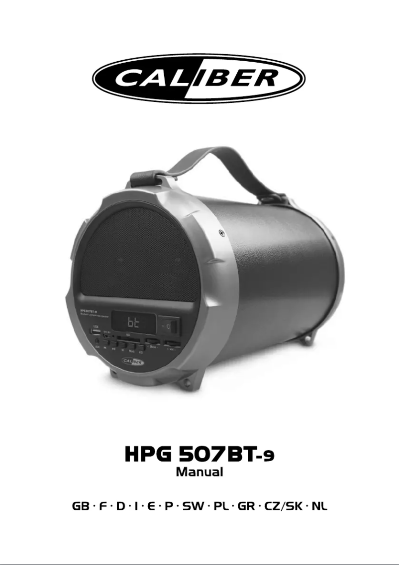 Imagen de la primera página del manual del dispositivo HPG507BT