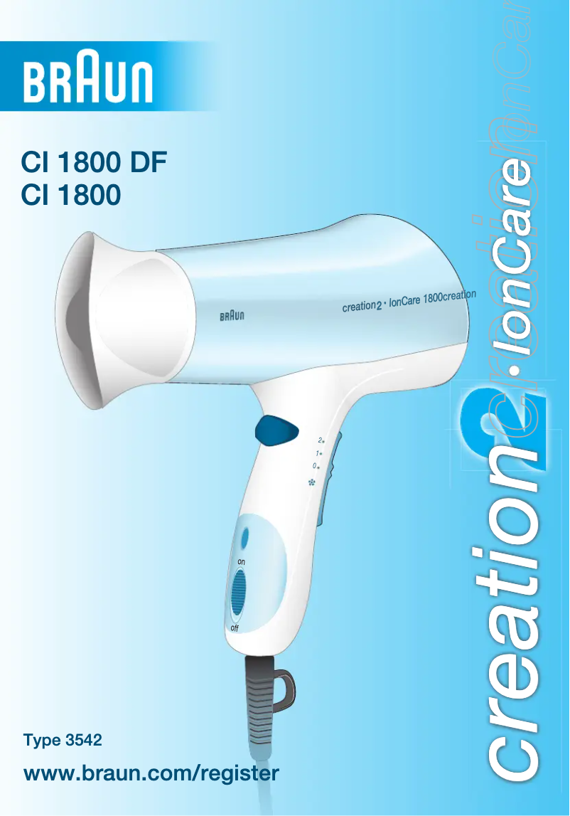 Imagen de la primera página del manual del dispositivo Creation 2 CI 1800