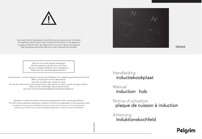 Imagen de la primera página del manual del dispositivo IDK464ONY