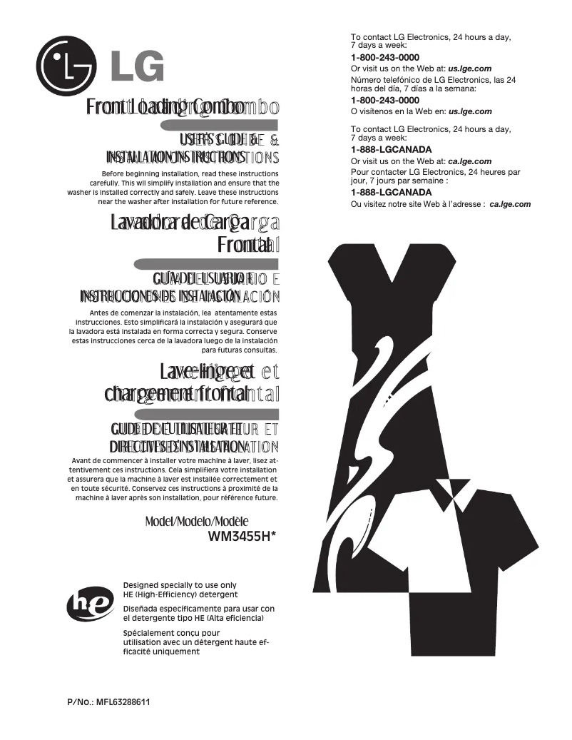 Página 1 del manual Manual de usuario LG WM3455HS