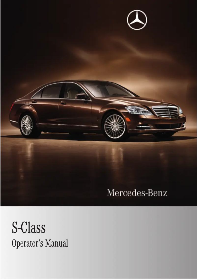 Imagen de la primera página del manual del dispositivo S-Class (2010)