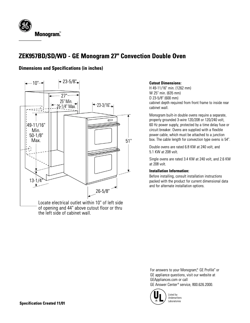 Imagen de la primera página del manual del dispositivo ZEK957BDBB