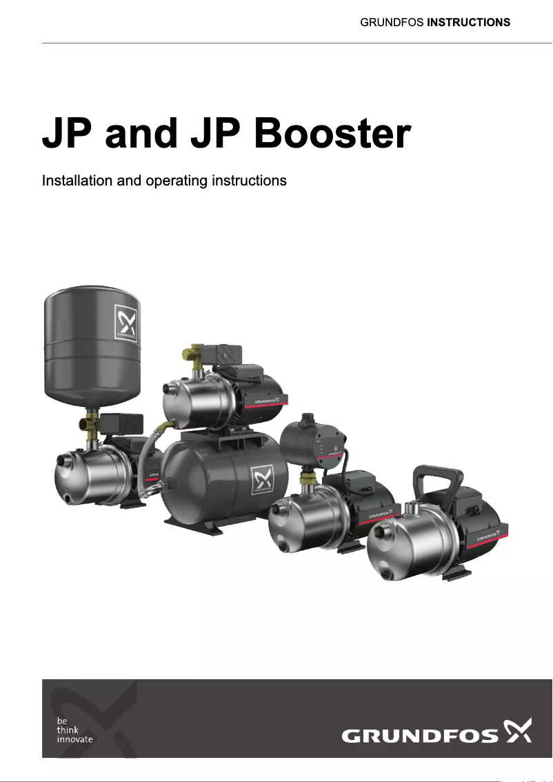 Página nº 1 - Manual de instrucciones Grundfos JP 3-42